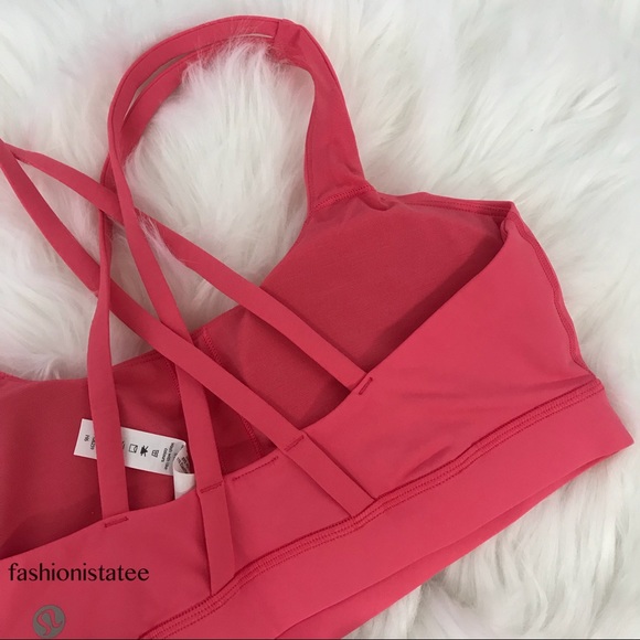 NWT lululemon energy bra glossy pink with pads - Picture 6 of 7